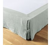 Cache-sommier  Gaïa  toutes dimensions  Gaze de Coton  - Gaïa Eucalyptus - 180 x 200 cm