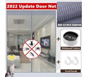 Actualización de verano, cortina antimosquitos para puerta, mosquiteras de cierre automático para puertas, pantalla magnética, pegatina de red, cortina de mosquitos 70x200 cm blanco