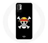 Coque pour Xiaomi Poco M3 Pro One Piece Manga Tete de Mort Fond Noir