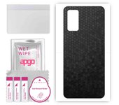 apgo Protective Skin Sticker for the back compatible with Honor Play4 Pro, Wrap Film, Foil, Vinyl - Pattern Black Honeycomb
