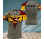 Camiseta de verano para hombre, Camiseta estampada 3D de veteranos del ejército español, camiseta de manga corta a la moda para hombre, camisetas de camuflaje para exteriores, camisetas para niños 130