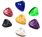Estuche para púas de guitarra, soporte para púas, 3 piezas de estuche para púas de guitarra y 20 piezas de púas de celuloide para guitarra negro
