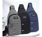 Bolso de pecho para hombre, bolso de mano oblicuo, mochila pequeña de viaje, mochila oblicua, bolso de hombre, versión coreana deportiva, bolso de pecho negro