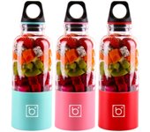 Vaso de jugo eléctrico, vaso de jugo portátil, máquina para hacer batidos de frutas, exprimidor de jugo, exprimidor portátil recargable por USB, mezclador de jugo One Size azul