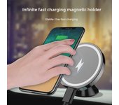 FJF 15W Magnetic Wireless Car Charger for iPhone 13 F12-B1, sticker type, blanco