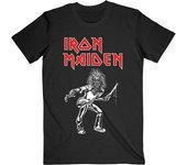 Iron Maiden Camiseta unisex para adultos con estampado en la espalda de la gira de otoño de 1980 S negro