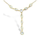 Les Trésors De Lily [L7054] - Collar chapado en oro 'Diosa' oro blanco - 35x3 mm oro