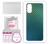 apgo Protective Skin Sticker for the back compatible with Oppo Reno4, Wrap Film, Foil, Vinyl - Pattern Carbon Chameleon CAKA1
