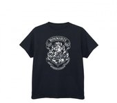 Camiseta de algodón con escudo de Hogwarts para niñas de Harry Potter 12-13 negro