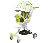 Cochecito para bebé con vista alta, cochecito de bebé ligero portátil bidireccional, asiento y tumbado, aleación de aluminio para recién nacidos azul