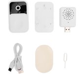 Timbre de puerta inalámbrico con WiFi y cámara de vídeo, timbre de seguridad inteligente con visión nocturna para el hogar