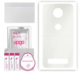 apgo MATTE Protective Skin Sticker for the back compatible with Motorola Moto Z3, Wrap Film, Hydrogel Film, Flexible, Soft TPU with positioning layer