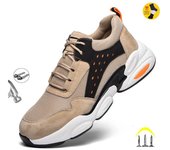 Zapatos de trabajo con punta de acero transpirables, botas de seguridad para hombres, zapatos de seguridad antigolpes, zapatos de seguridad indestructibles, botas de trabajo, zapatillas 37