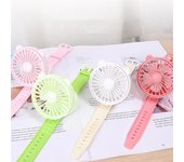 Reloj pequeño ventilador Mini lindo portátil ventilador eléctrico de muñeca pequeño estudiante recargable creativo ventilador de pulsera CHINA blanco