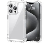 Funda híbrida ultrafina de silicona transparente suave de TPU para PC para iPhone 15, 13, 14, Mini, Pro Max Plus, con esquinas transparentes a prueba de golpes For iPhone 15 ProMax