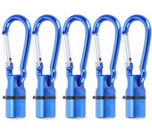 Luz LED ClipOn para mascotas con mosquetón, collar con Flash para perro, colgante, llavero antipérdida(azul ) azul