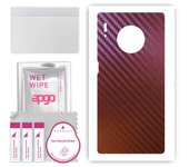 apgo skin sticker film foil vinyl for the BACK compatible with Huawei Mate 30 Pro 5G, scratch-resistant, easy to install - Carbon Chameleon CAKA5
