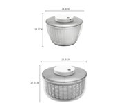Centrifugadora de ensaladas eléctrica Leeseph, secado rápido de verduras, secadora de verduras de cocina y secadora de ensaladas para verduras, fideos y frutas.