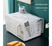 Funda para horno microondas de lino y algodón impermeable: ajuste universal para hornos eléctricos, a prueba de aceite y duradera. 85*34 cm