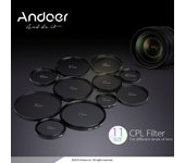 Andoer 52 mm Digital Slim CPL Polarizador circular Filtro de vidrio polarizador para Canon Nikon Sony DSLR 52 mm