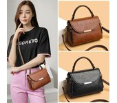 Bolso de mujer retro europeo y americano Nuevo 2023 Bolso cruzado versátil Bolso de hombro de moda para mujer Bolso de mujer de color de contraste simple negro
