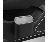 Contenedor de basura para coche, contenedor colgante para basura, caja de almacenamiento, cubo de basura cuadrado negro, tipo prensado, accesorios interiores para coche naranja