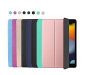Funda para IPad 10,2 2021, Funda de cuero PU triple plegable para libro electrónico para IPad 9 10,2, Funda para tabletas, Funda con soporte para IPad de 9. ª generación iPad 7th 10.2 oro
