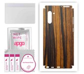 apgo Protective Skin Sticker for the back+sides compatible with Samsung Galaxy Note 10, Full Wrap Film, Foil, Vinyl - Pattern Tigerwood