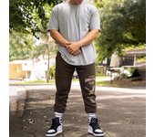 Pantalones deportivos para hombre, con cordón, cintura elástica y bolsillos, estampados, holgados, con banda en el tobillo, de color sólido, para exteriores M gris