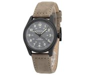 Hamilton Khaki Field Reloj automático para hombre con correa de piel de titanio y esfera gris H70215880 100M