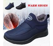 Zapatos cálidos de invierno para hombre Botas de tobillo de algodón y lana 44 negro