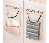 1 bolsa de malla para colgar en la pared, bolsa de basura para cocina, herramientas de almacenamiento, bolsa de plástico de gran capacidad para montar en la pared A
