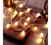 1 Uds. Guirnalda de hadas LED lámpara de bola de cerezo operación boda Navidad corona decoración de habitación al aire libre LXY Battery-1.5M 10Leds