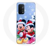 Coque pour Oppo A74 5G le jour de Noël Mickey Mouse et Minnie Mouse
