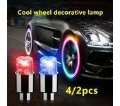 4 luces para tapas de válvulas de neumáticos, resistentes y duraderas, para coches, motocicletas, bicicletas y vehículos eléctricos. blanco