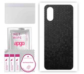 Adhesivo protector de piel para la parte trasera compatible con Sony Xperia 5 V, película envolvente, lámina, vinilo - Diseño de panal de abeja negro