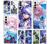 Funda para Samsung Galaxy S24 Plus, S23, S22, S21, S20 FE Ultra 5G, S10, S10E, S9, suave y transparente, diseño de Genshin Impact Samsung S9 Plus
