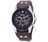 Fossil Coachman Chronograph Black Dial Brown Leather CH2891 Reloj para hombre negro
