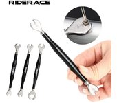 Llave para radios de bicicleta de acero al carbono, llave para llantas de bicicleta de montaña y carretera, herramienta de instalación y corrección de ajuste, herramienta de reparación de MTB