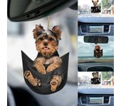 Colgante de coche de juguete con forma de cachorro, accesorio para el interior del coche, decoración para el espejo retrovisor. 2Pcs-A
