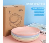 Platos de paja de trigo, platos para chico, plato de comedor, plato de hueso para escupir, cocina doméstica, mesa de pastel, basura, fruta, platos de Buffet