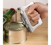 Abridor de latas creativo, multifuncional, portátil, de acero inoxidable, para cerveza, accesorios de cocina y bar. One Size plata