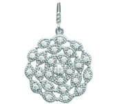 Les Trésors De Lily [L0863] - Pendentif Argent 'Déesse' blanc argenté - 20 mm blanco