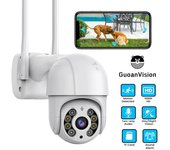 Cámara IP PTZ HD de 5MP Cámara de seguridad 5G Wifi Audio inalámbrico Exterior Impermeable IR Visión nocturna Video Cámara de vigilancia CCTV Vista a través de teléfono inteligente EU Plug blanco
