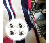 Juego de pies para dobladillo enrollado para coser, máquina de dobladillo de acero inoxidable duradera y rápida, 4/8 piezas B