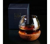 Vidrio de rollo lento, diseño Roly-poly, whisky esférico, vasos agradables que combinan con paleta de madera, sabor, copas de Brandy, vaso de Whisky Engraved Sakura 340ml