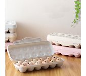 Caja de almacenamiento de huevos portátil de 12/18 rejillas, organizador de almacenamiento para refrigerador, bandeja para huevos de cocina, caja para alimentos para el refrigerador, dispositivo de cocina 12grid caqui