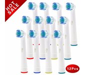 12 cabezales de repuesto para cepillo de dientes eléctrico Oral-B compatibles con Advance Power/Pro Health/Triumph/3D Excel/Vitality Precision 12pcs