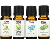NOW Foods, Solutions, Seasonal Change, Balancing Essential Oil Kit, 4 Bottles, 1/3 fl oz. 10ml each