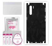 apgo Protective Skin Sticker for the back+sides compatible with Oppo A91, Full Wrap Film, Foil, Vinyl - Pattern Black Camo
